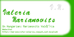 valeria marianovits business card